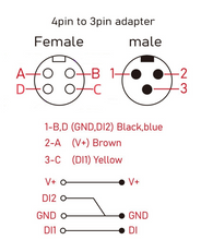 Load image into Gallery viewer, 10 Pack 3 Pin to 4 Wire Pigtail Converters