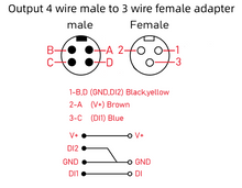 Load image into Gallery viewer, 10 Pack Output 4 Wire to 3 Pin Pigtail Converters